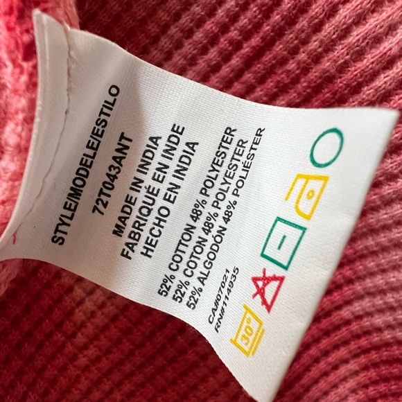 Saturday Sunday by Anthropologie Tie-Dye Waffle Long-Sleeve Tee/ Sweatshirt sz M - Picture 11 of 12